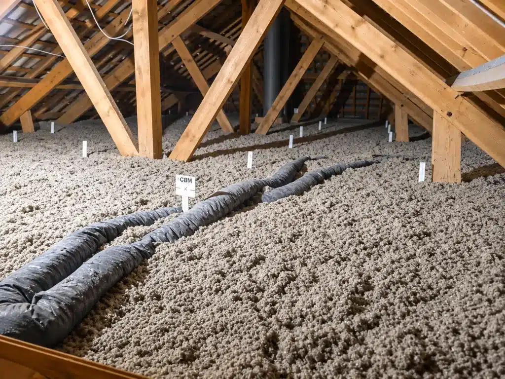 Isolation des combles perdus par soufflage d'isolant dans une maison à Vitré.
